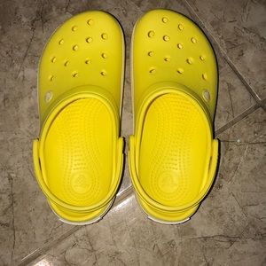 Yellow crocband crocs